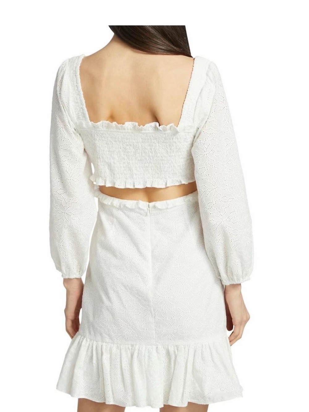 Veronica Beard Denise Eyelet Mini Dress White